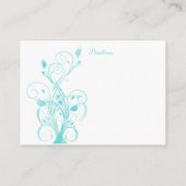 Carte Aqua Blue and White Floral Enclôture Card (Dos)
