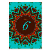 Carte Aqua Earth Sun Mariage Menu+Numéro de table (Par défaut)