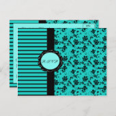 Carte Aqua et Black R.S.V.P. (Devant / Derrière)