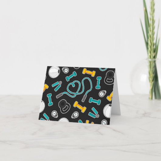 Carte Aqua et jaune de motif d'amour de forme physique (Devant)