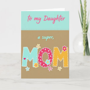 Carte Aqua Floral pour Maman