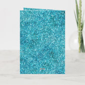 Carte Aqua Glitz Parties scintillant Sparkle Nom de la s (Dos)