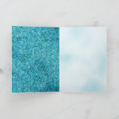 Carte Aqua Glitz Parties scintillant Sparkle Nom de la s (Intérieur)