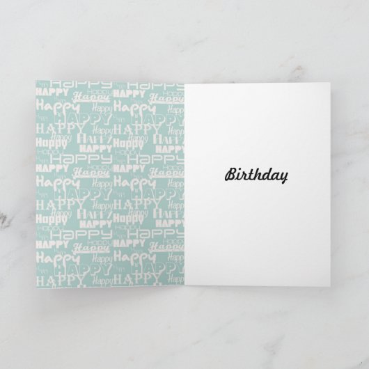 Carte Aqua heureux de mots (Intérieur)