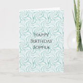 Carte Aqua Mint White Swils Anniversaire (Devant)