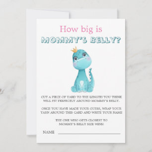 Carte Aqua Princess Dinosaur La taille du ventre de mama