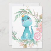 Carte Aqua Princess Dinosaur Peony Ne dites pas les cart (Dos)