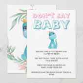 Carte Aqua Princess Dinosaur Peony Ne dites pas les cart (Devant / Derrière)