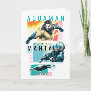 Carte Aquaman   Aquaman moderniste et graphique noir de