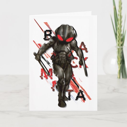 Carte Aquaman | Black Manta Scattered Typography Graphic (Devant)