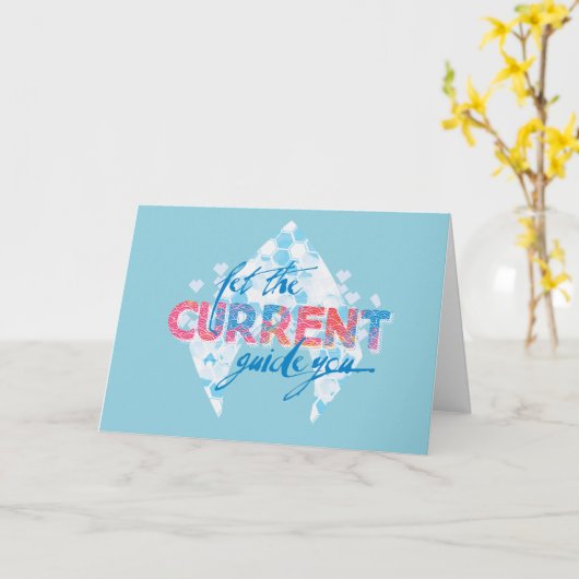 Carte Aquaman | Graphique Logo "Let The Current Guide Yo (Fleur jaune)