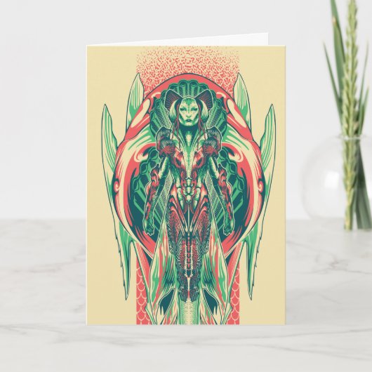 Carte Aquaman | Queen Fisherman Art Nouveau Panel (Devant)