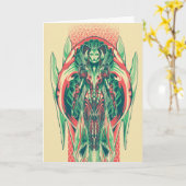 Carte Aquaman | Queen Fisherman Art Nouveau Panel (Fleur jaune)