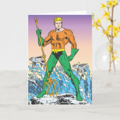 Carte Aquaman Stand Avec Spear (Fleur jaune)