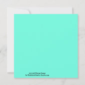 Carte Aquamarine bleu vert Turquoise couleur solide (Dos)