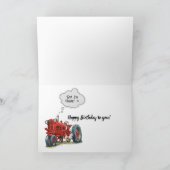 Carte Aquarelle 85ème Anniversaire Vache en Grange (Intérieur)