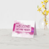 Carte Aquarelle Abstraite Bienvenue dans l'équipe (Fleur jaune)