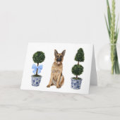 Carte Aquarelle allemande Shepherd Chien Chien Chiot Top (Devant)