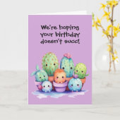 Carte Aquarelle Anniversaire Cactus Du Groupe (Fleur jaune)