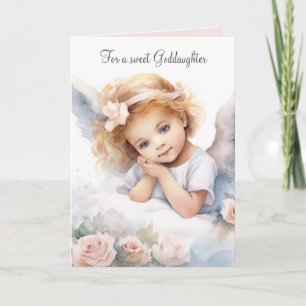 Carte Aquarelle Anniversaire Fille Ange Pour Godgirl