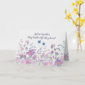 Carte Aquarelle Anniversaire Frontière Florale (Fleur jaune)