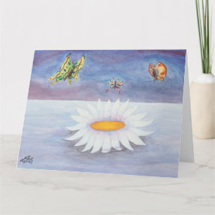 Carte Aquarelle Aquarelle Lots Fleur Eau Reiki