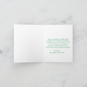 Carte Aquarelle Arbre de Noël Avec Neige Or (Intérieur)