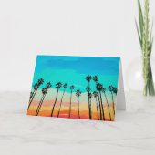 Carte Aquarelle arc-en-ciel Palm Tree (Devant)