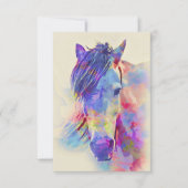 Carte Aquarelle artistique du cheval moderne (Devant)