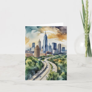 Carte Aquarelle Atlanta Georgia
