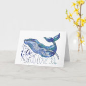 Carte Aquarelle Baleine - I Whale Toujours Vous Aimez (Fleur jaune)