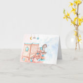 Carte Aquarelle bébé (Fleur jaune)