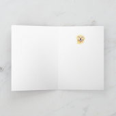 Carte Aquarelle blanche Anniversaire Golden Retriever Ch (Intérieur)
