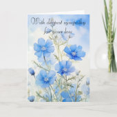 Carte Aquarelle Bleu Bébé Aquarelle Sympathie la plus pr (Devant)