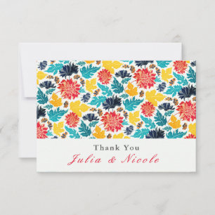 Carte Aquarelle bleu naturel Jaune Mariage de tournesols