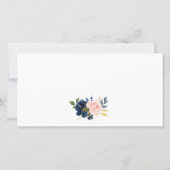 Carte Aquarelle bleu rose Floral Gold Certificat cadeau (Dos)