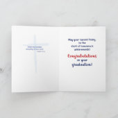 Carte Aquarelle bleue croisée religieuse (Intérieur)