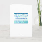 Carte Aquarelle Bleue Florale Joyeux Grand-mère d'annive (Dos)