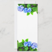 Carte Aquarelle bleue Florale Photo Merci de deuil (Dos)