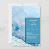 Carte Aquarelle bleue luxueuse Abstraite Pearlescent (Devant)
