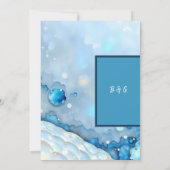 Carte Aquarelle bleue luxueuse Abstraite Pearlescent (Dos)