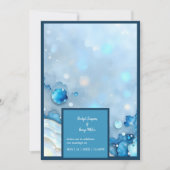 Carte Aquarelle bleue luxueuse Abstraite Pearlescent (Devant)