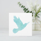 Carte Aquarelle Blue Dove (Debout devant)