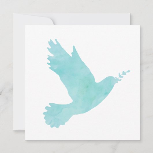 Carte Aquarelle Blue Dove (Devant)