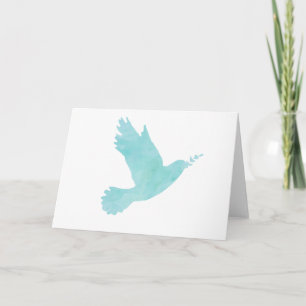 Carte Aquarelle Blue Dove