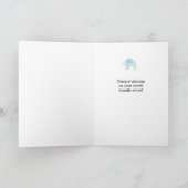 Carte Aquarelle Blue Elephant Welcome Baby (Intérieur)
