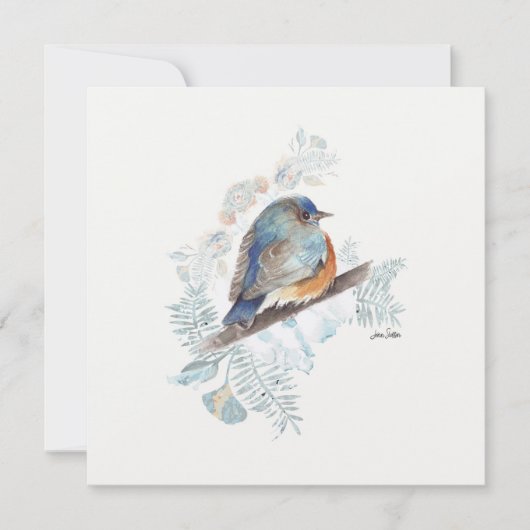 Carte Aquarelle Bluebird (Devant)