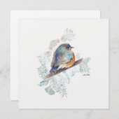 Carte Aquarelle Bluebird (Devant / Derrière)