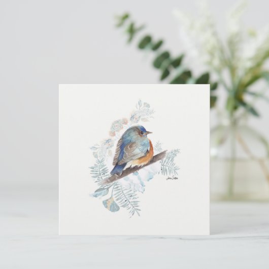 Carte Aquarelle Bluebird (Debout devant)