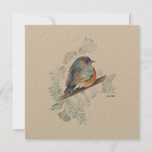 Carte Aquarelle Bluebird